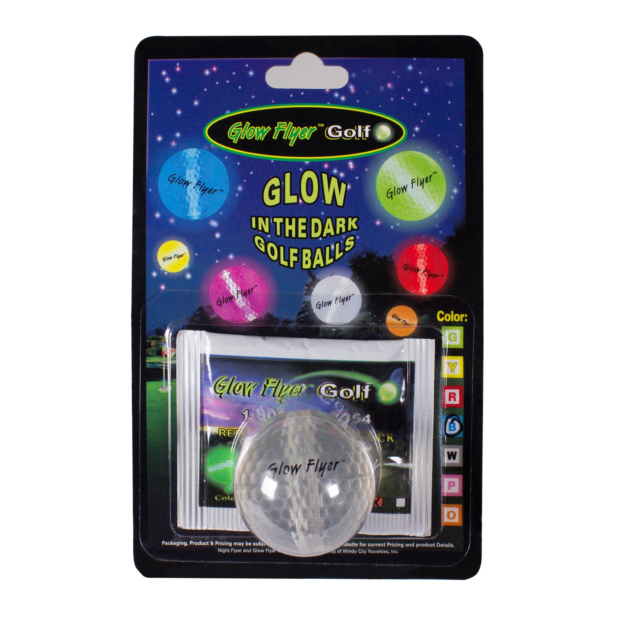 Blue Glow Flyer Golf Ball